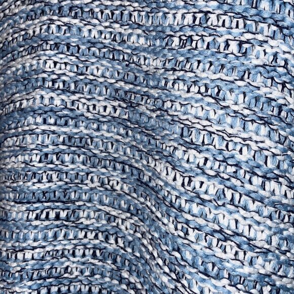 Anthology Womens Blue & White Knit Sweater Size 18/18W (US) Cotton Blend - Picture 2 of 6